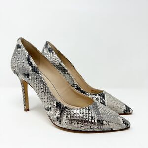 Botkier Marci Snakeskin Leather Pointed Toe‎ Pumps Stiletto Heel 7.5M Mob Wife
